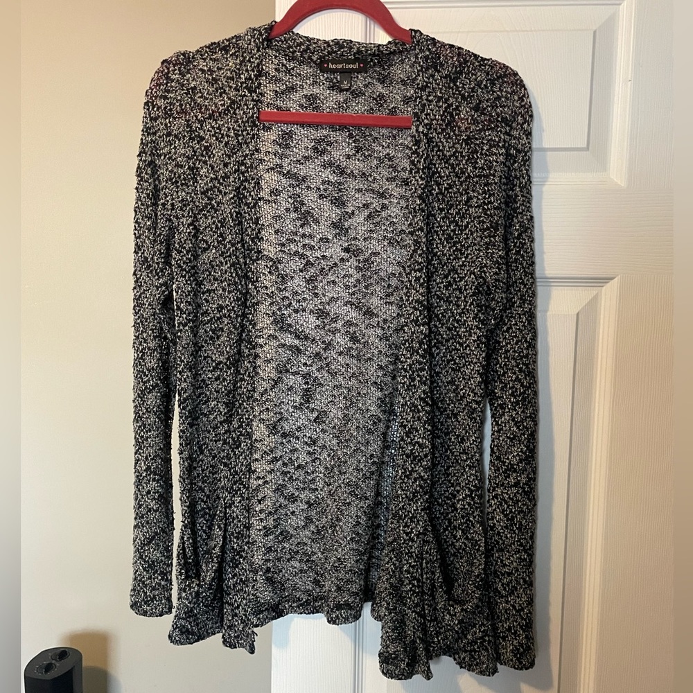 Heart soul gray/black cardigan